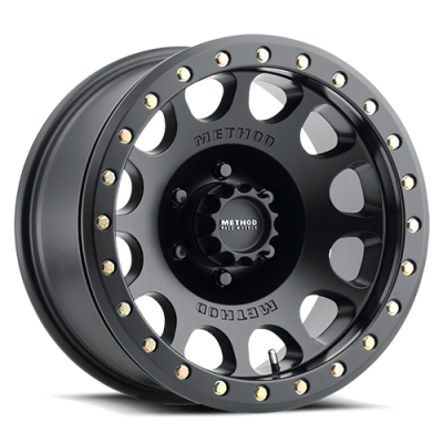 Aluminum Wheels 20x9 Beadlock MR105 Bolt Pattern 6 On 135 Offset 20 Lip Size 0 Matte Black MB Method