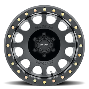 Aluminum Wheels 17x8.5 Beadlock MR105 Bolt Pattern 6 On 135 Offset 0 Lip Size 1.46 Matte Black MB Method