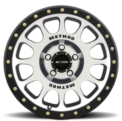 Aluminum Wheels 16x8 NV MR305 Bolt Pattern 5 On 114.3 Offset 0 Lip Size 1.57 Black BM Machined Face-Black Street Loc Method